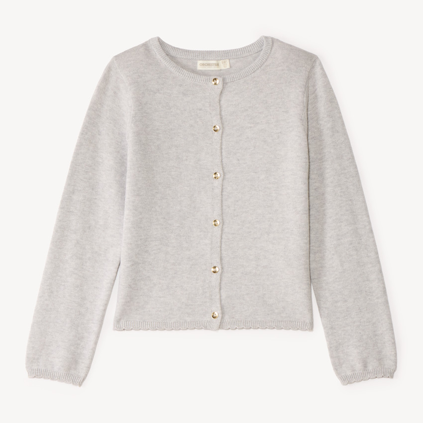 Effen gebreid vest meisjes 