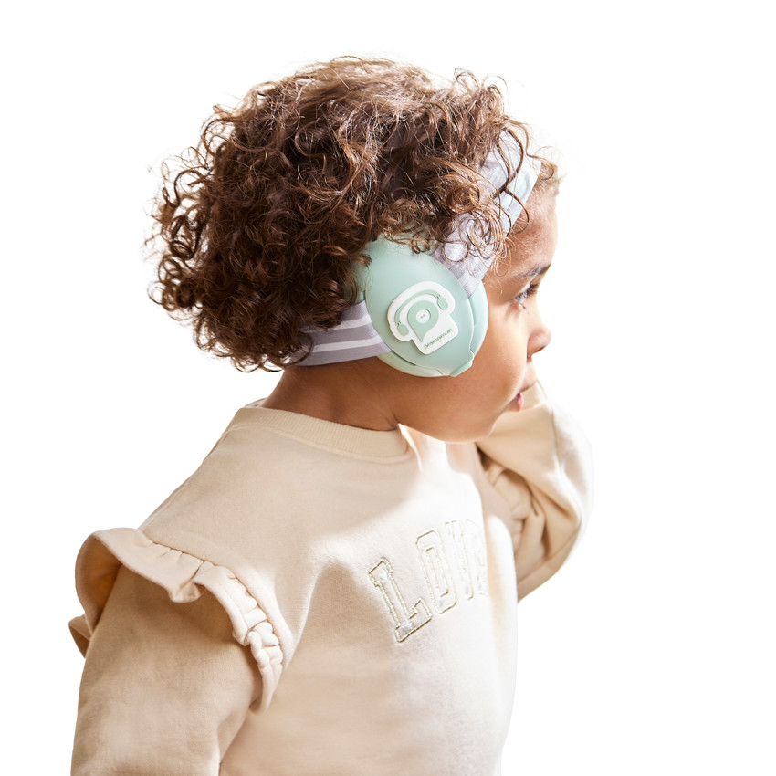 Casque anti-bruit pour bébé vert 