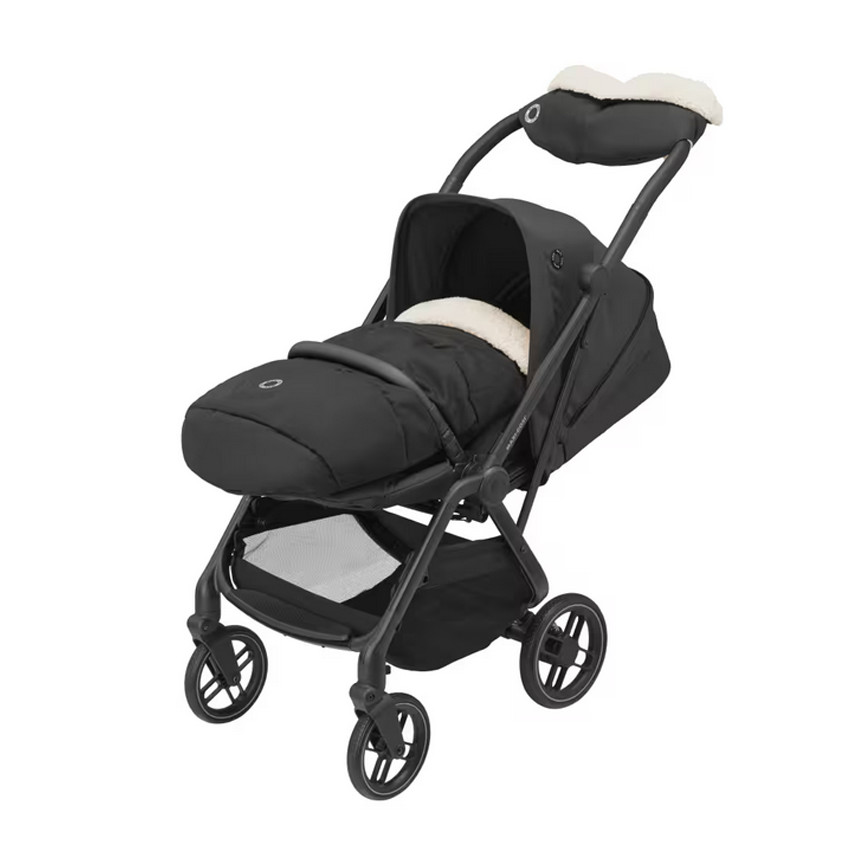 Poussette Leona 2 ultra compacte - Essential Black/Black leather 