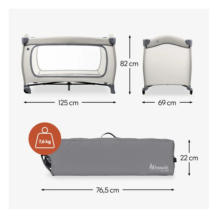 Lit de voyage Sleep N Easyfold Dark Grey 