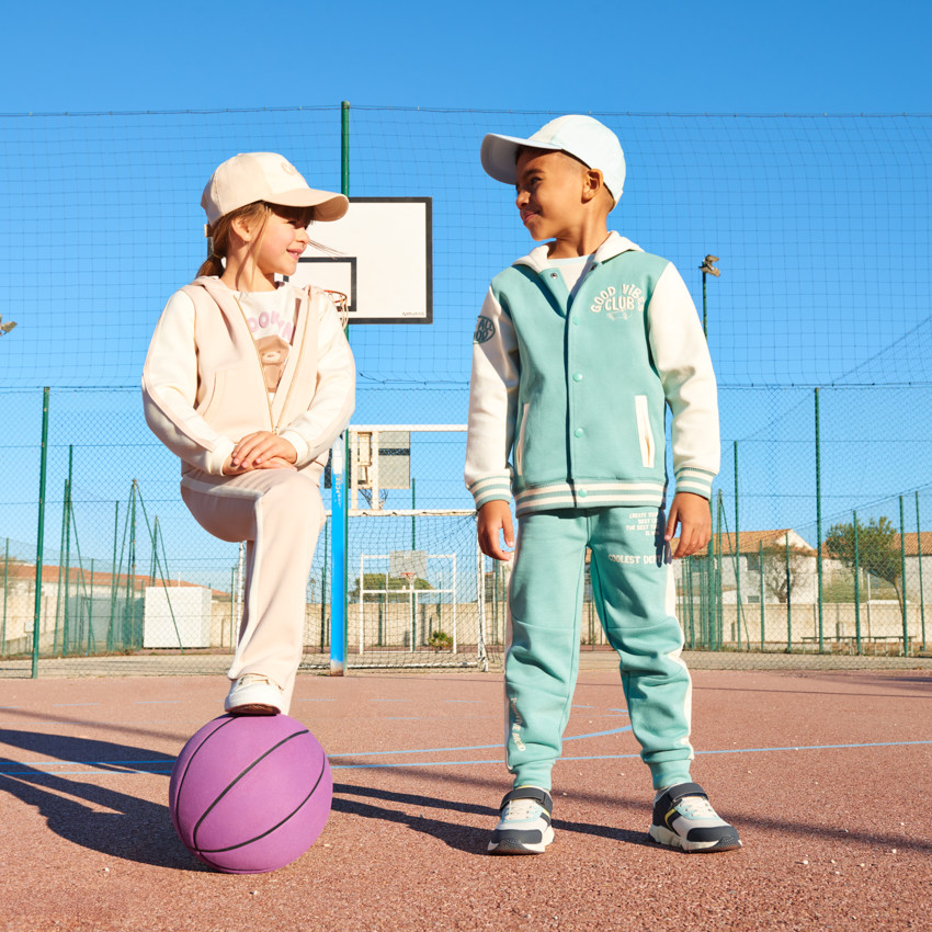 Veste teddy à capuche avec inscription 3D pour garçon 