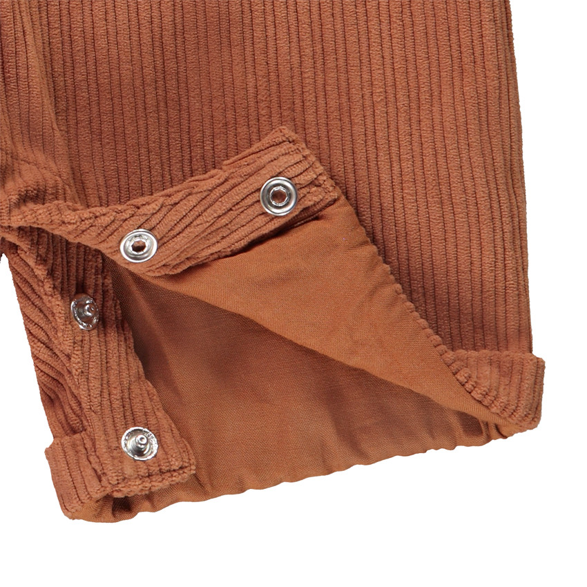 Salopette courte en velours fantaisie pour bébé fille 