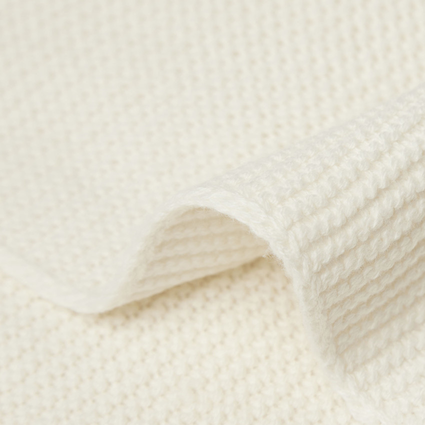 Couverture pour berceau Basic 75x100 cm Knit Ivory 
