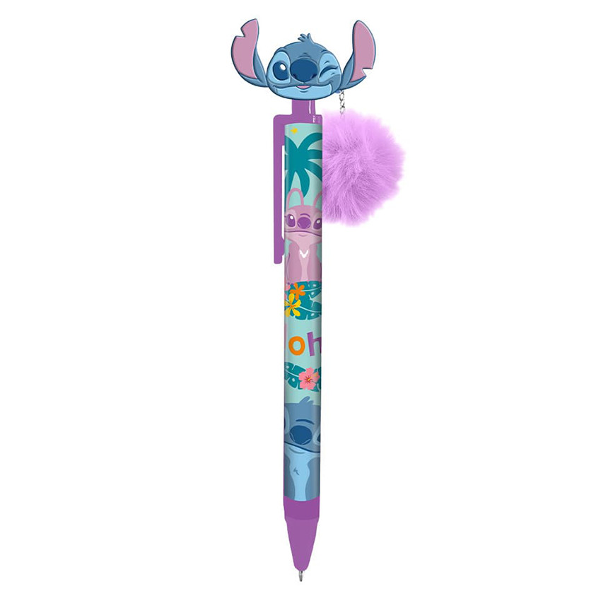 Stylo à bille avec pompon Stitch 