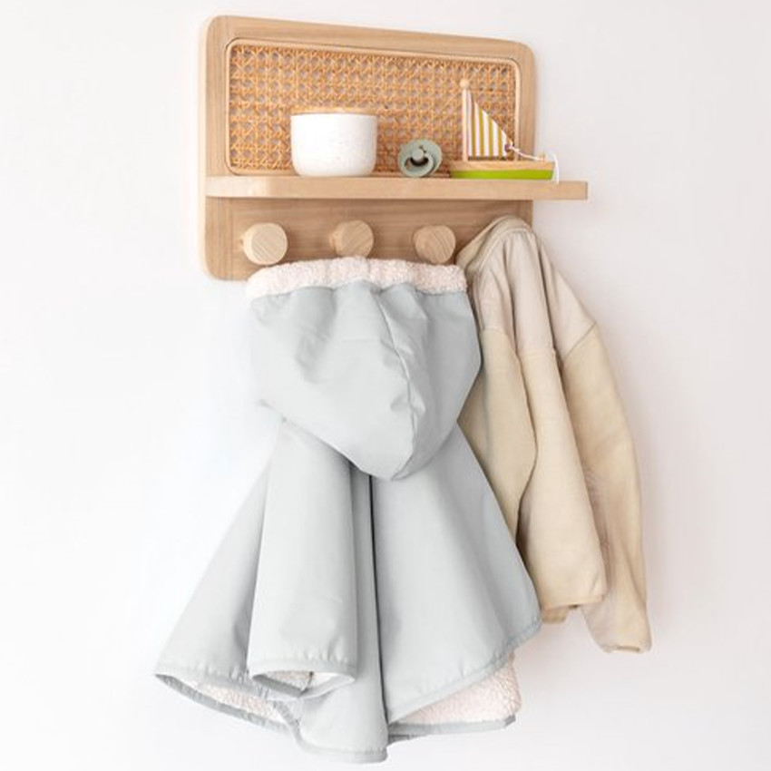 Poncho de voyage waterproof teddy+coated- 9/36M- Plum 