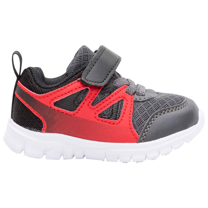 Sneakers van mesh in twee kleuren met veters en klittenbandsluiting 