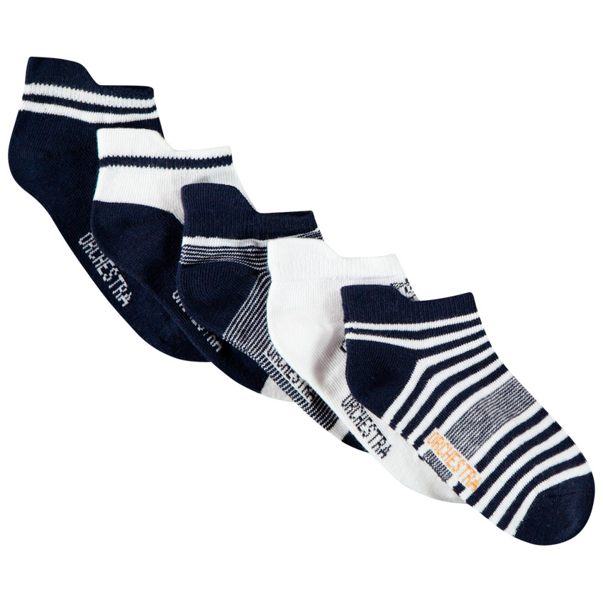 Set van 5 paar gestreepte sokken voor jongens 