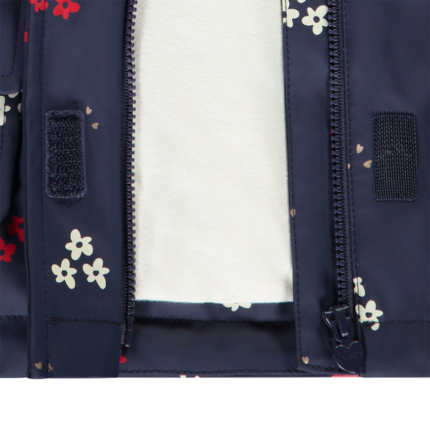 Parka met bloemenprint voor meisjes 