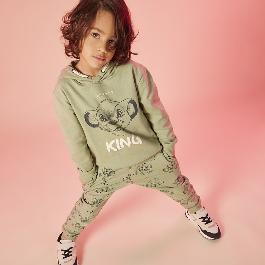 Jogging fleece met print De Leeuwenkoning Disney voor jongens 