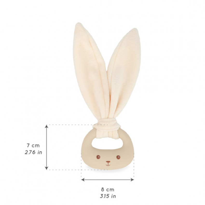 Anneau de dentition en silicone Lapin Crème 