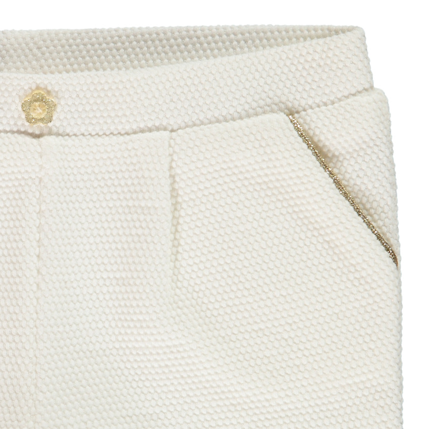 Short in pointelle met lurexdetails voor meisjes 