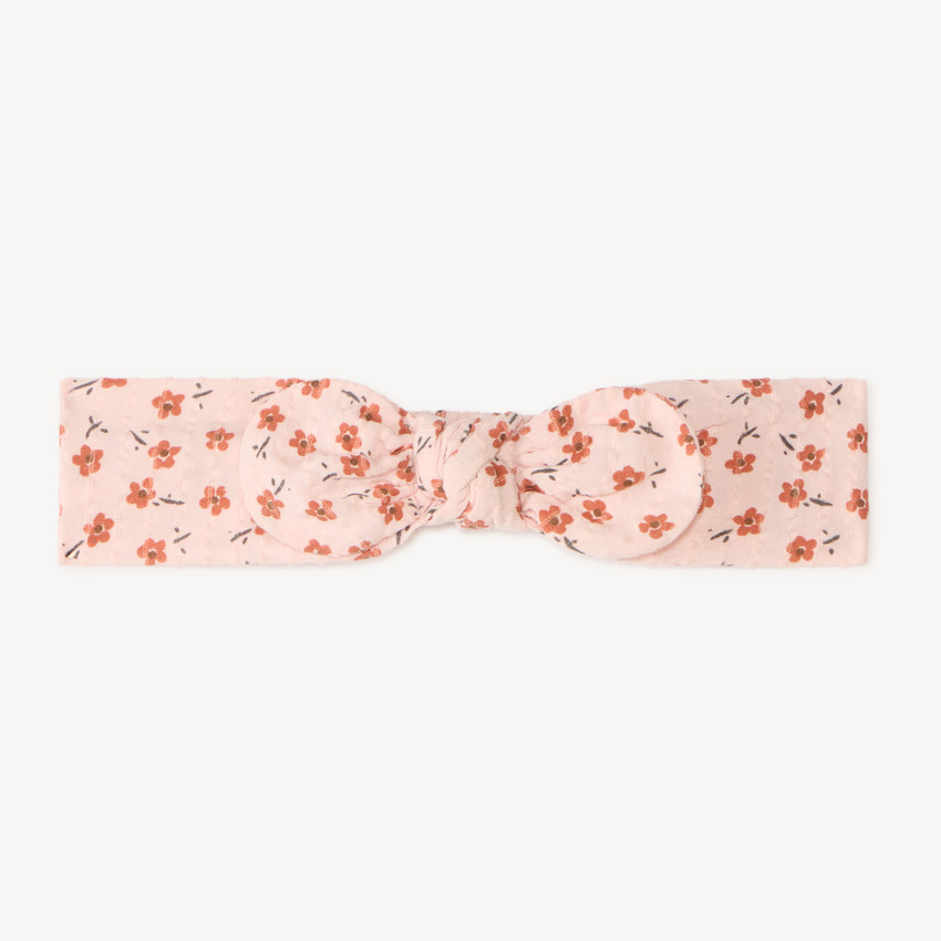 Bandeau noué bébé fille imprimé fleurs 