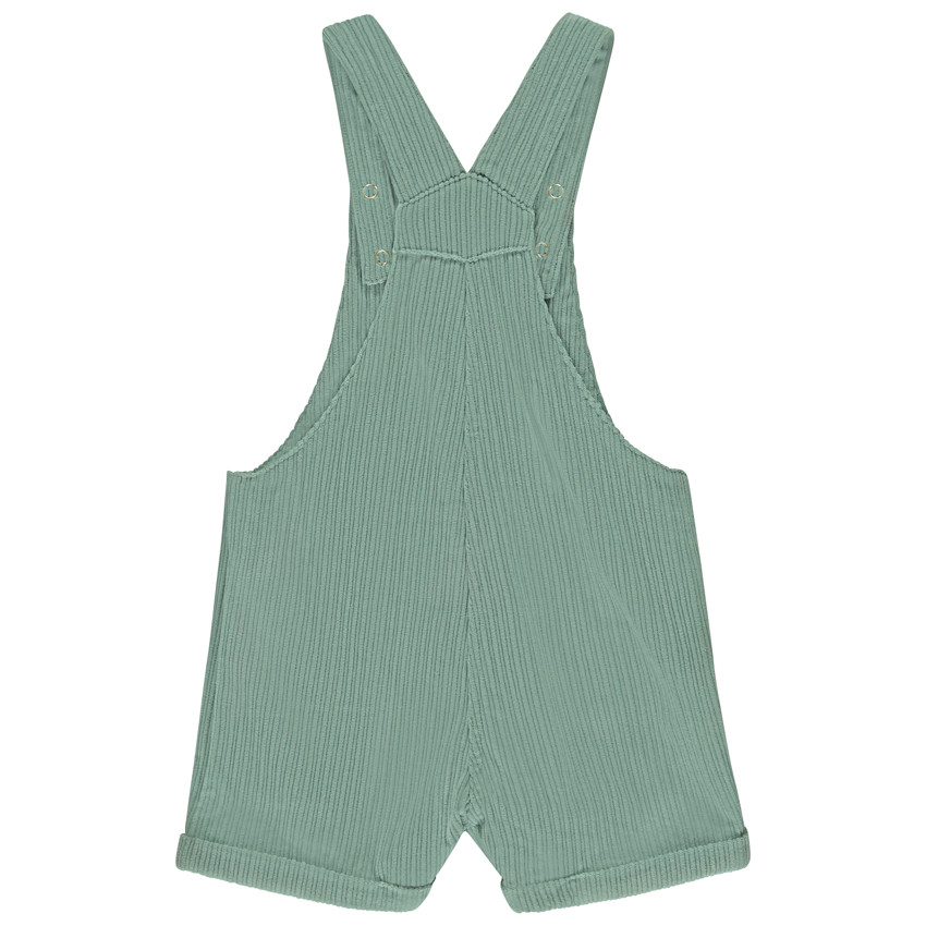 Salopette courte uni en velours pour fille 