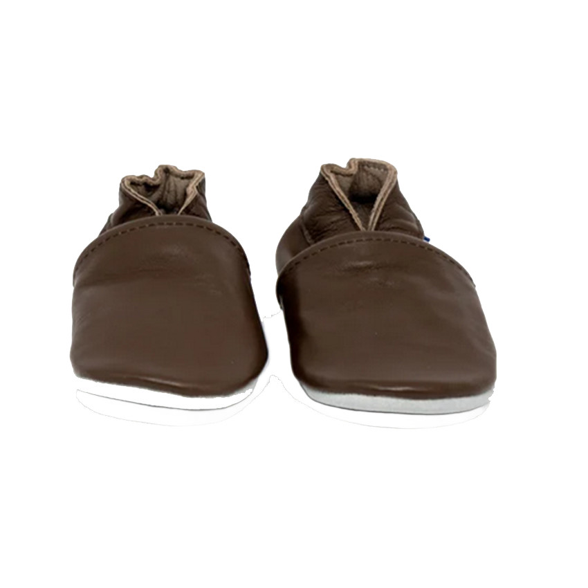 Slofjes Babysoft 0-3M leder Brown 