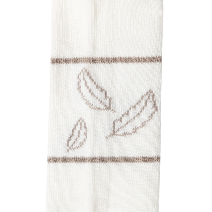 Dikke jacquard gevederde panty