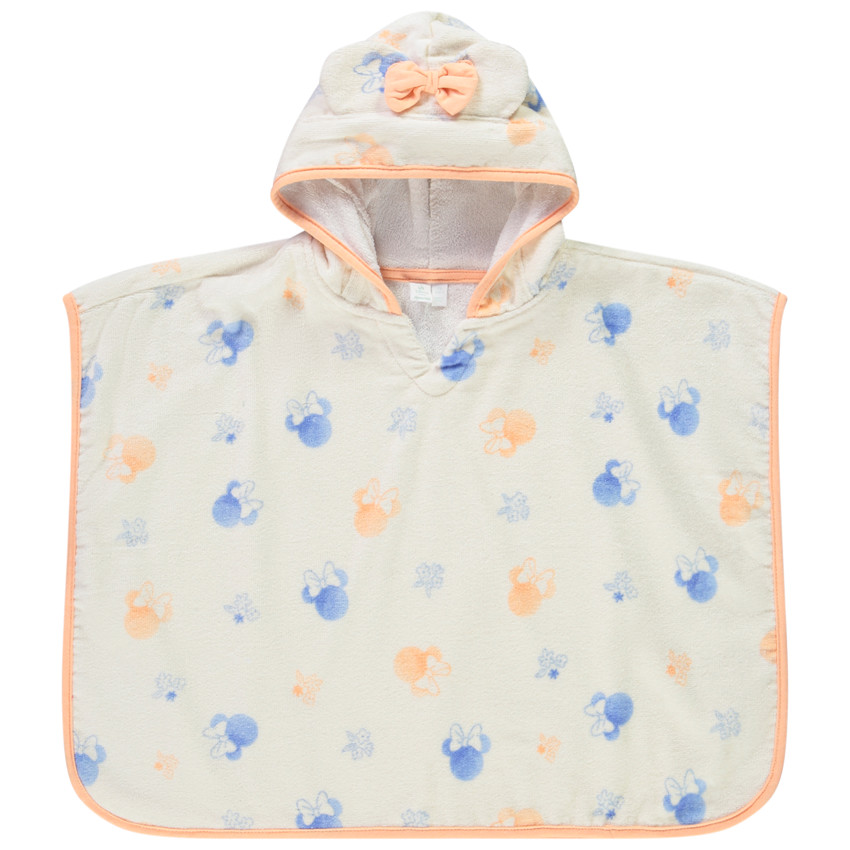 Cape de bain éponge imprimé Minnie Disney pour bébé fille 