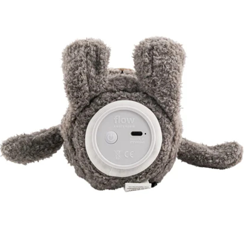Nachtlamp - lichtgevende knuffel - Lou de beer -Grijs - oplaadbaar - 3 kleuren 