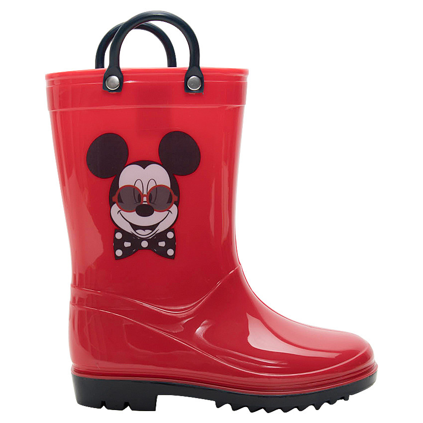 Bottes de pluie en caoutchouc à pois all-over avec print Mickey Disney du 28 au 32 
