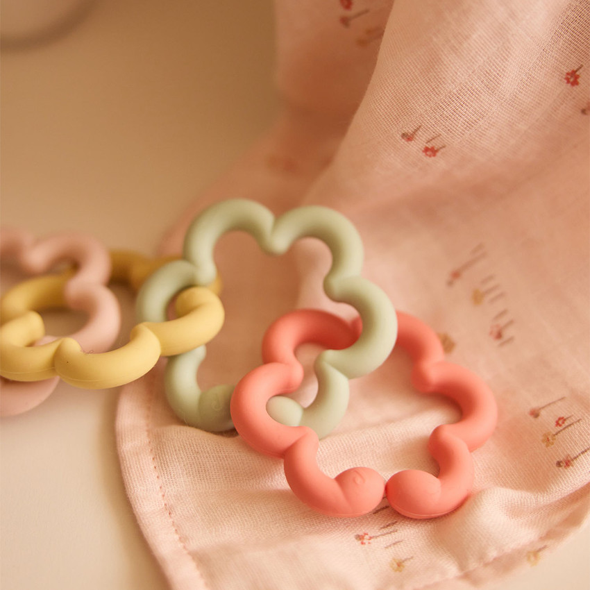Jeu d’anneaux silicone Flowers 
