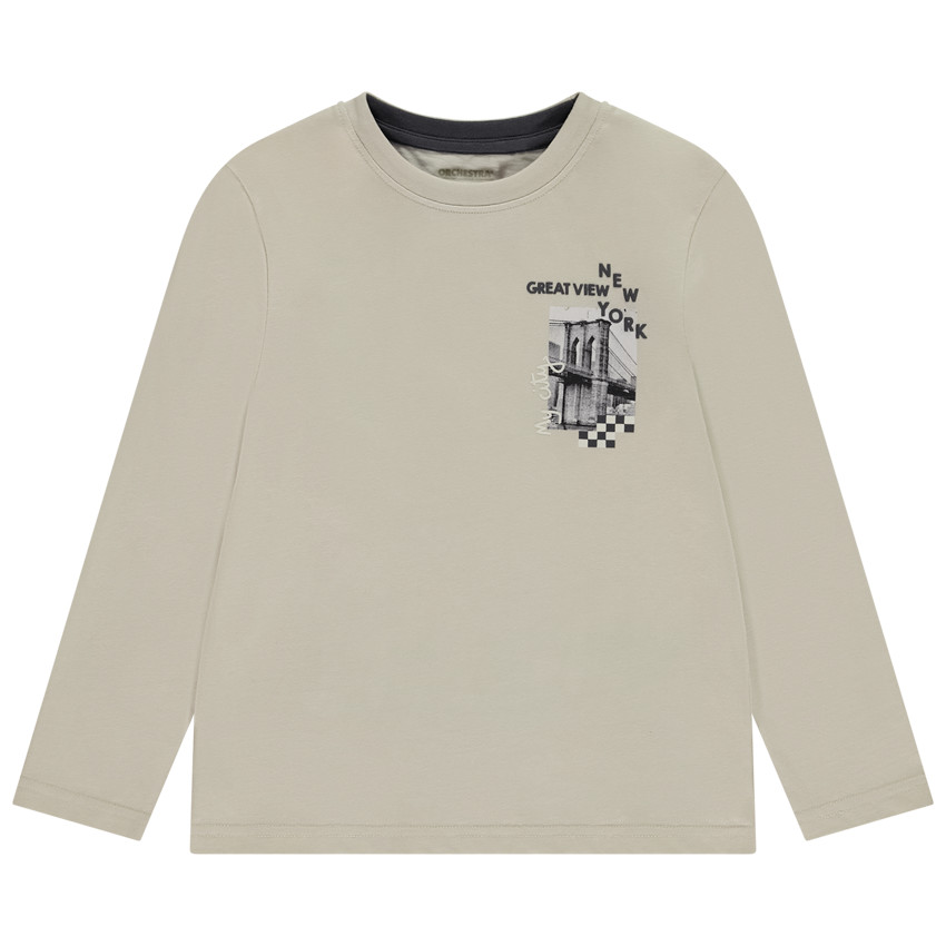 T-shirt manches longues avec dos printé pour garçon 