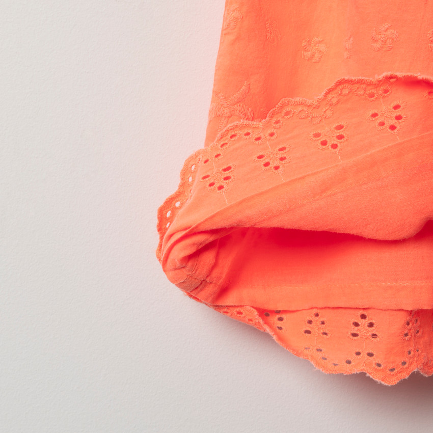 Jurk met verstelbare spaghettibandjes en overal geborduurde motieven voor meisjes 