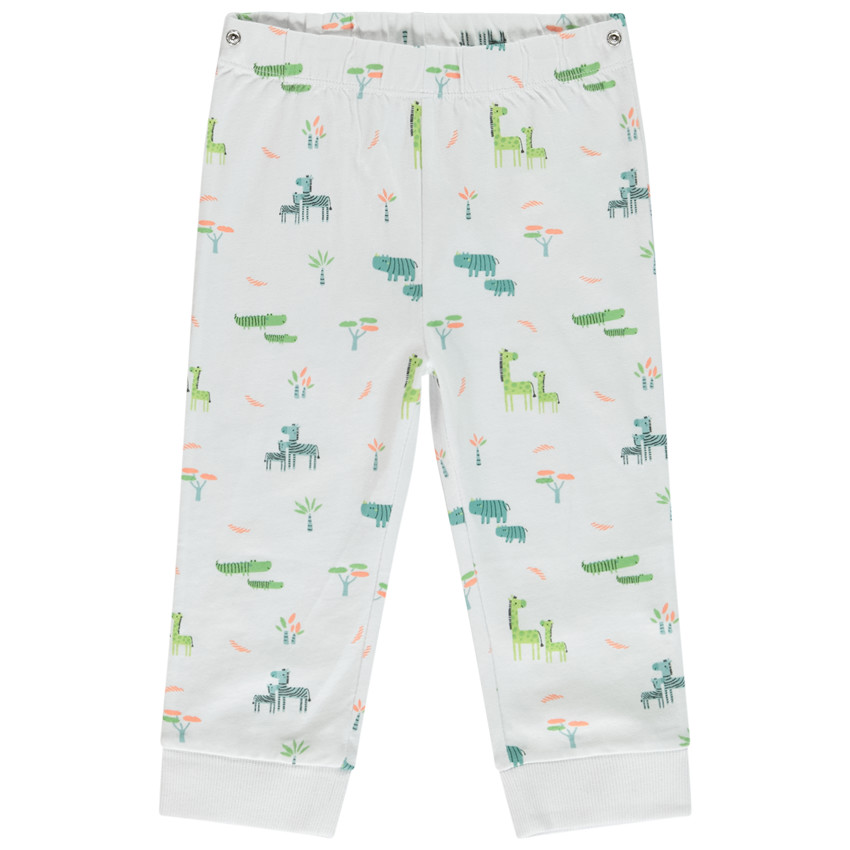 Pyjama 2-delig met giraffemotieven voor babyjongens met verschillende afwerkingen afhankelijk van de leeftijd 