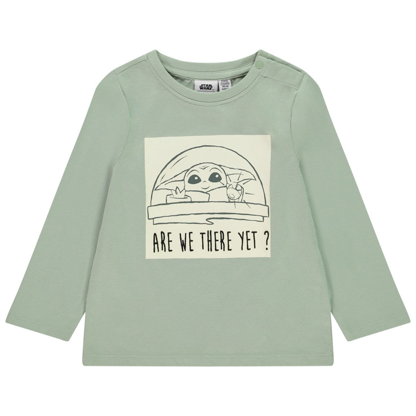 T-shirt manches longues print Grogu Star Wars Disney pour bébé garçon 