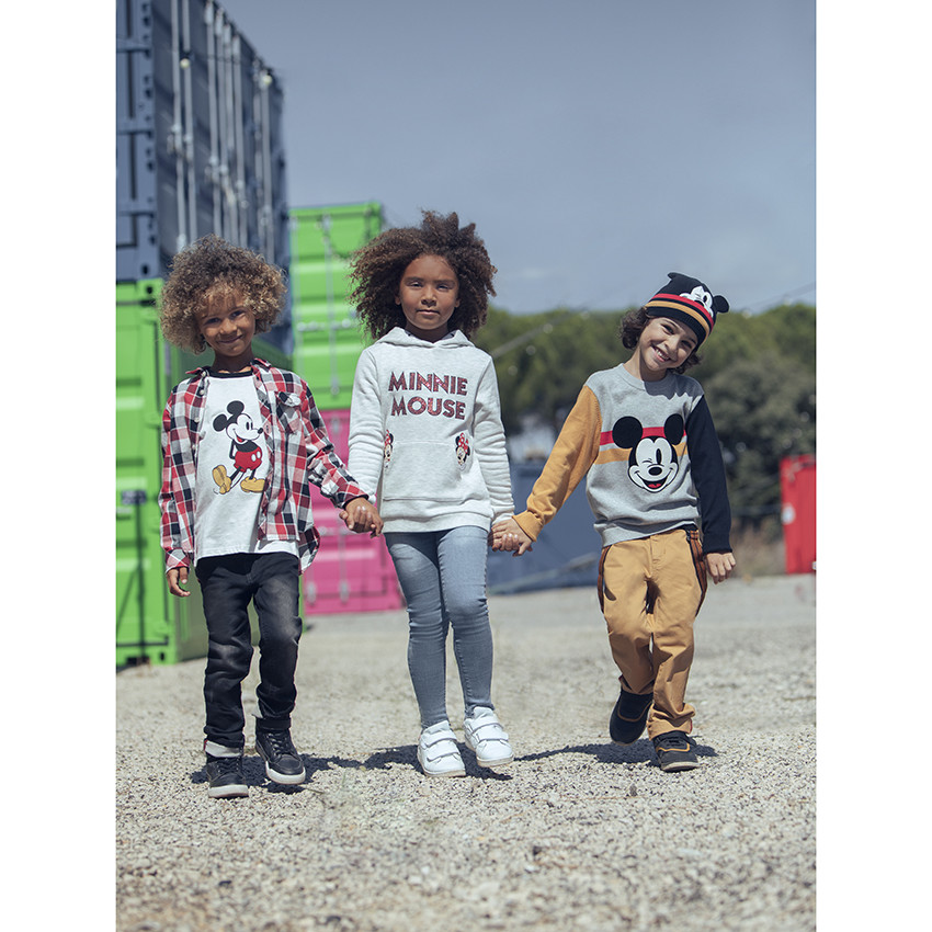 T-shirt à manches longues print Mickey Disney pour enfant garçon 