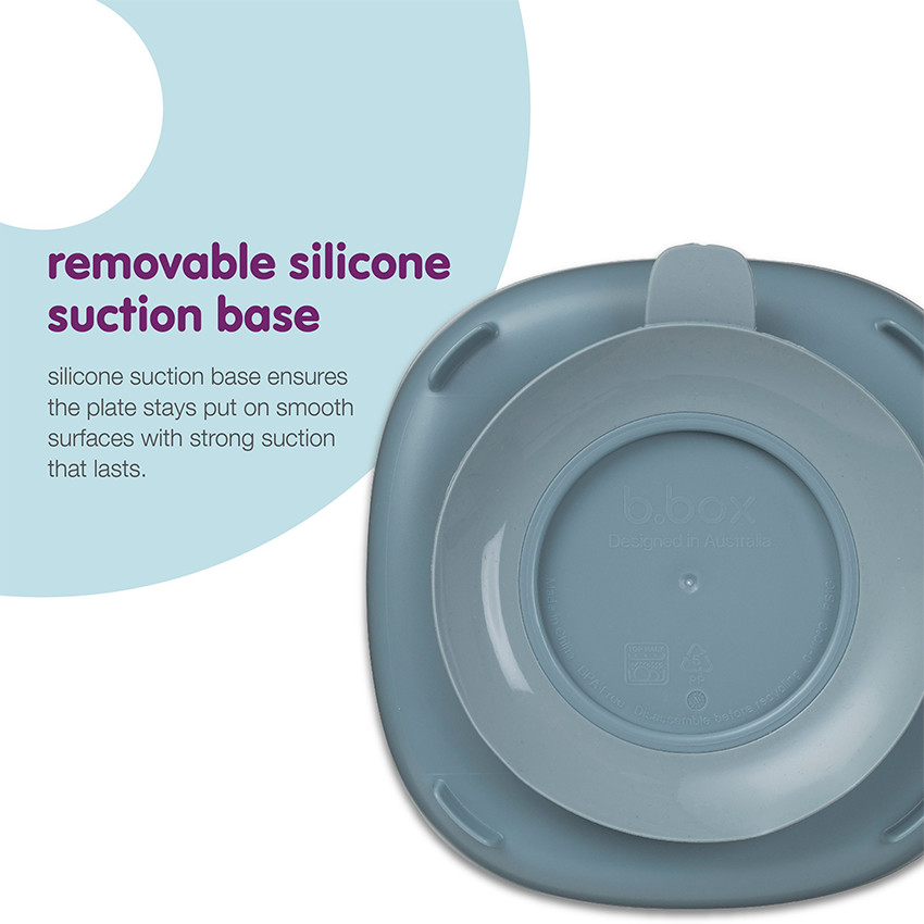 Assiette compartimentée avec ventouse 2-en-1 Ocean 