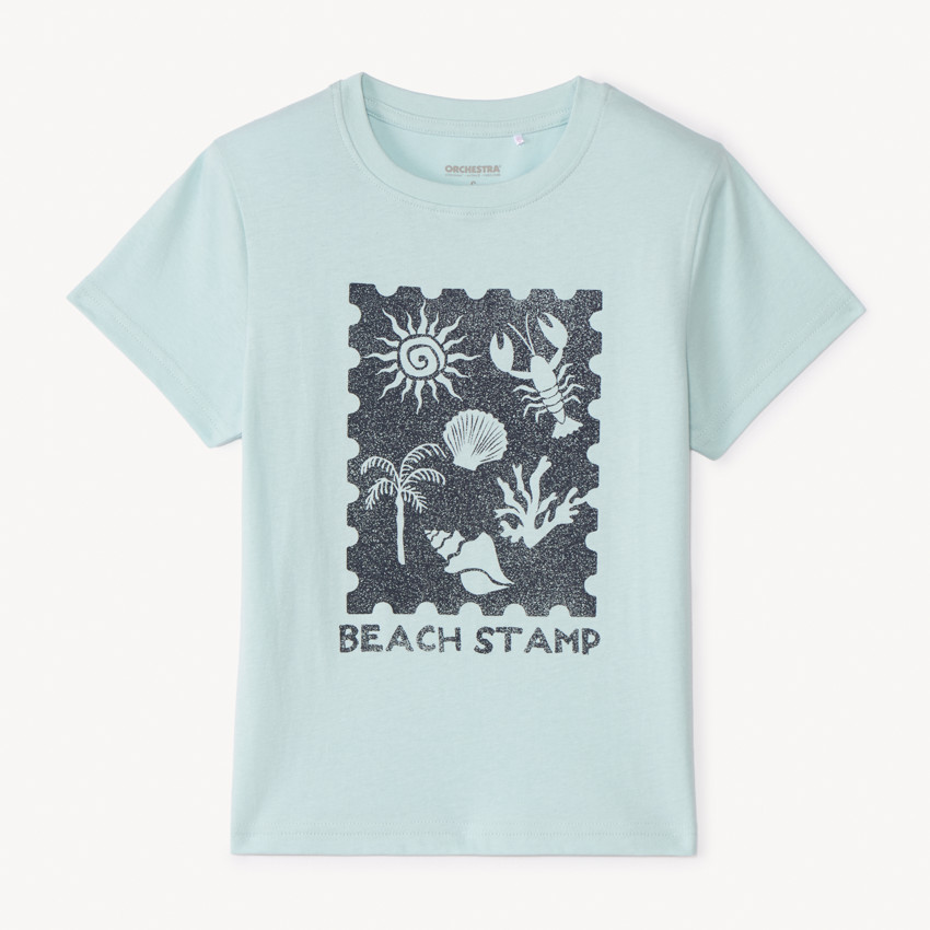 T-shirt manches courtes print fantaisie pour garçon 
