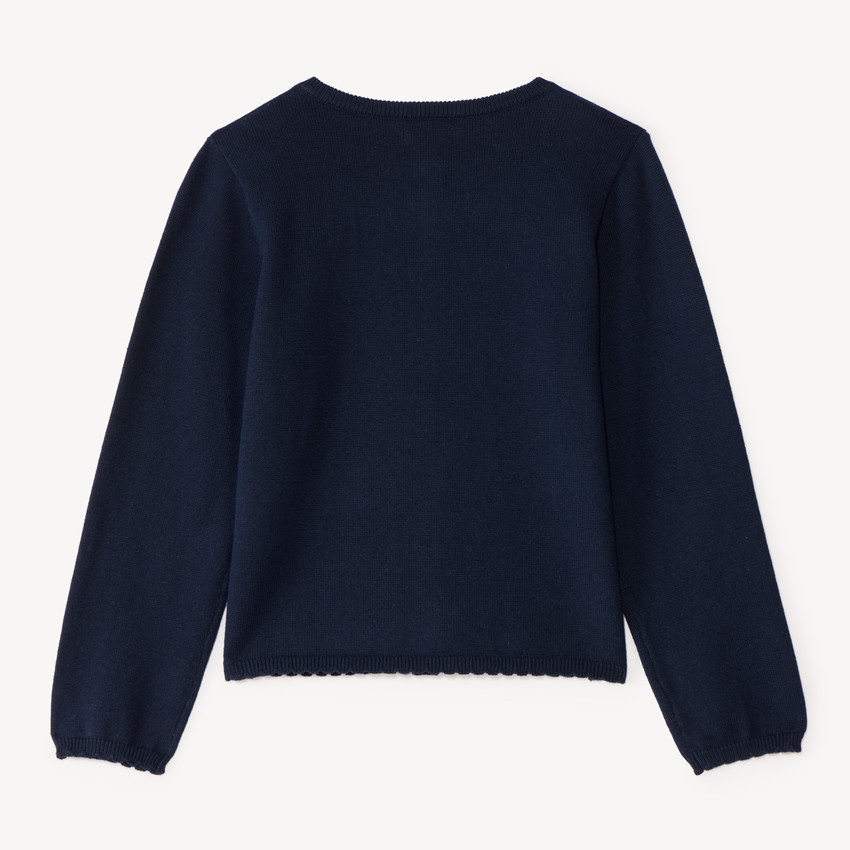 Uni gebreide lange mouwen vest voor meisjes 