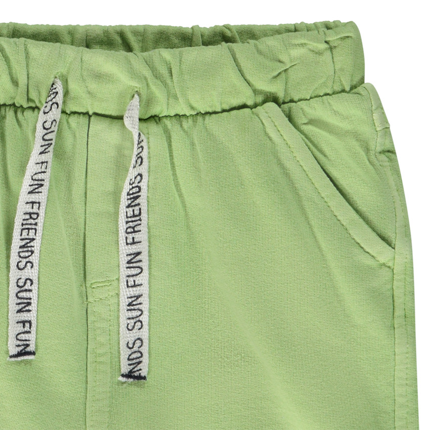 Bermuda in effen fleece voor baby jongen 