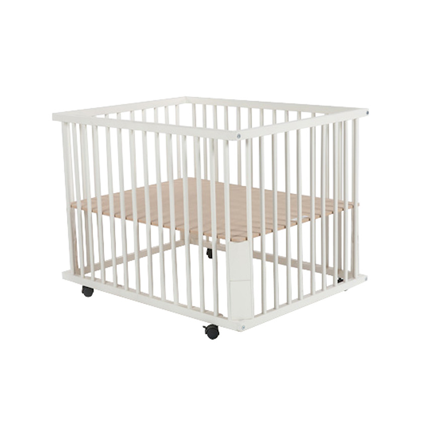 Parc Aline avec roulettes - Blanc 