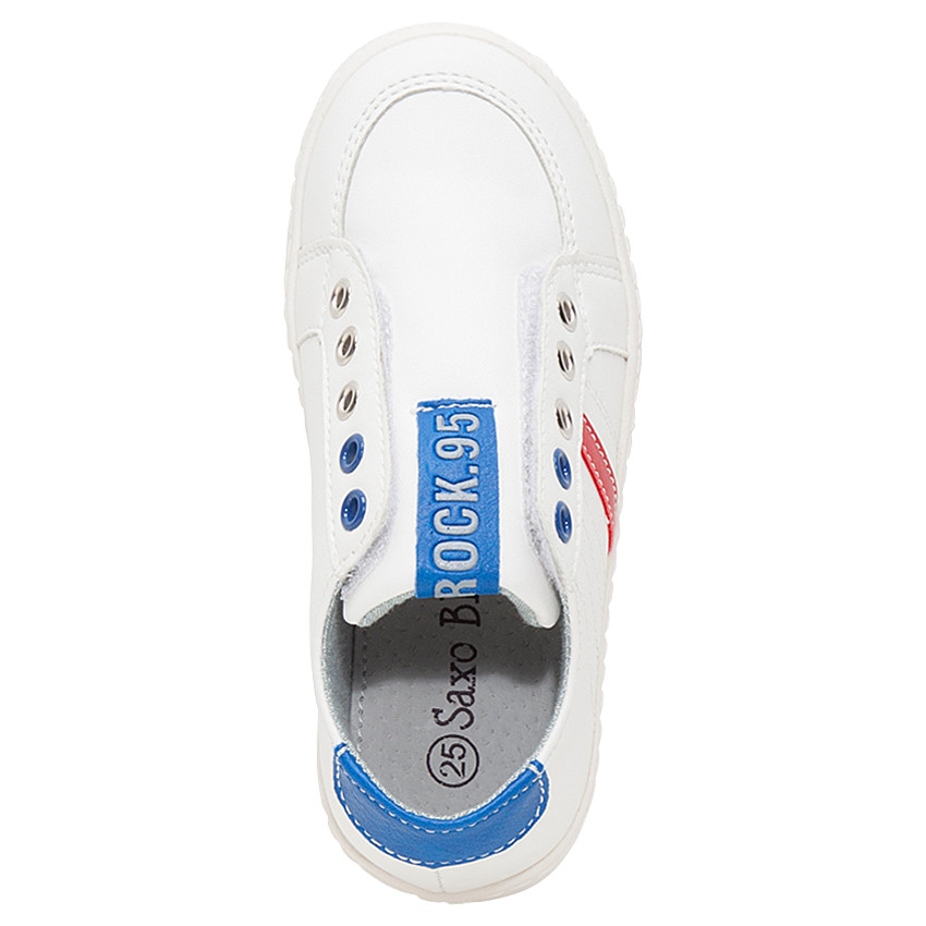 Baskets basses à scratchs avec empiècements contrastés du 28 au 35 