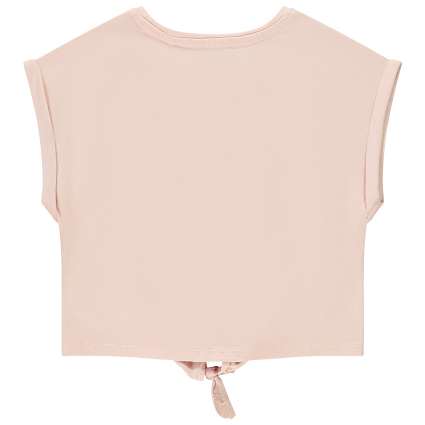 T-shirt manches courtes forme boîte à nouer pour fille 