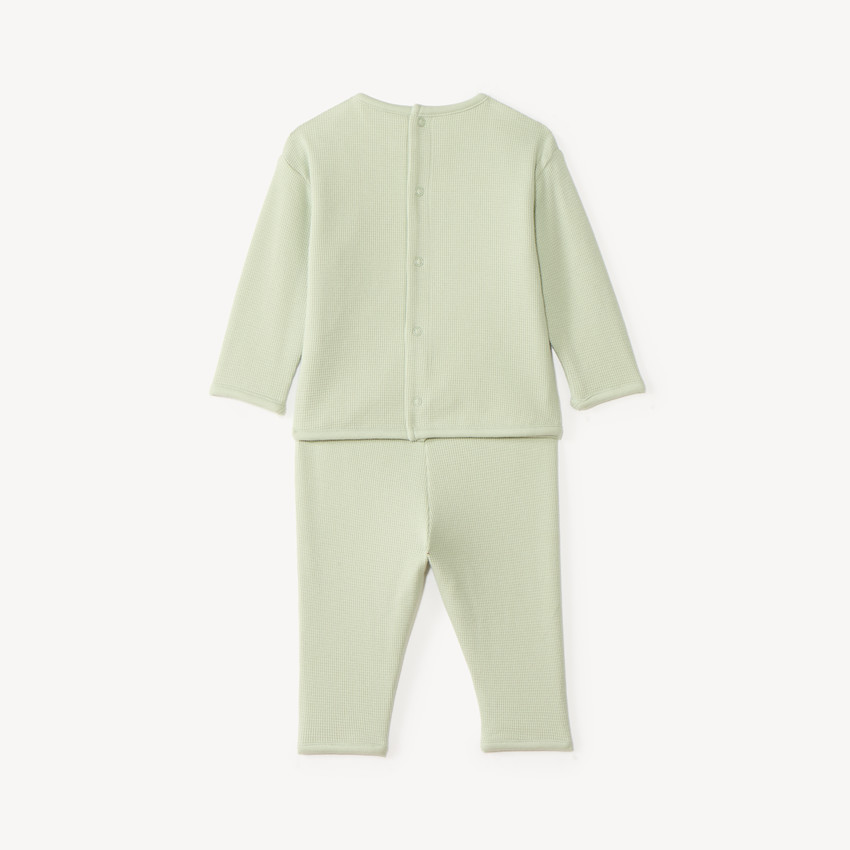 Ensemble de jogging en nid d'abeille print ourson pour bébé garçon 