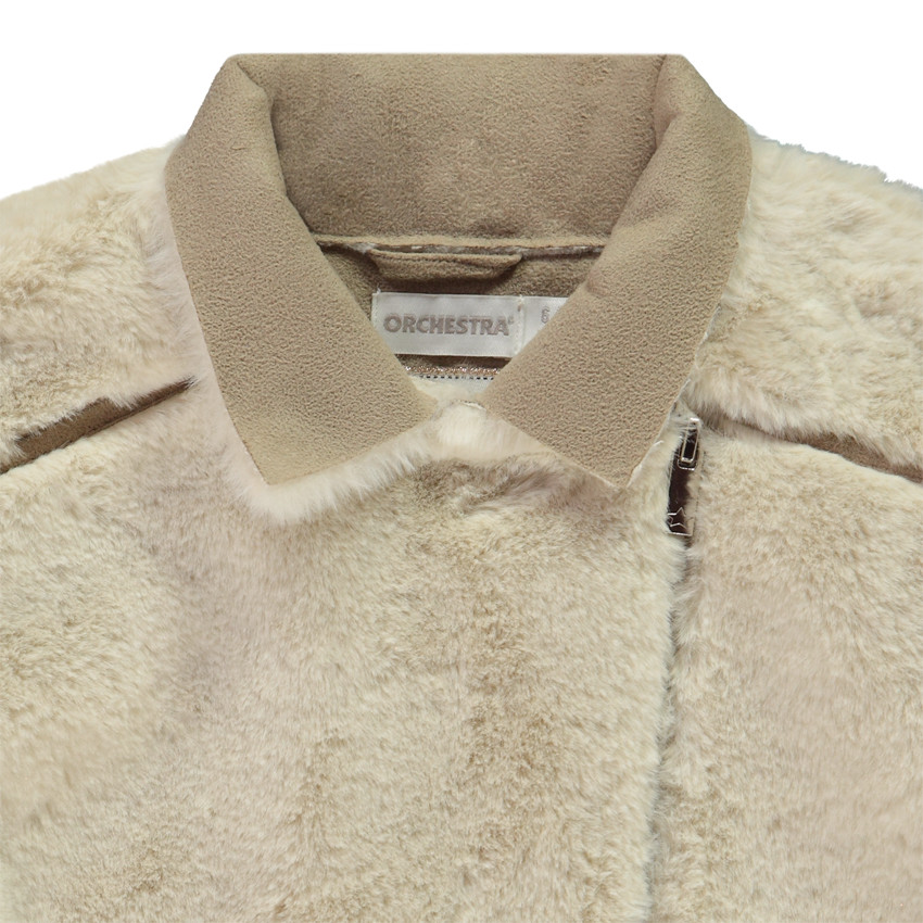 Perfecto en fausse fourrure contrecollée suédine pour fille 