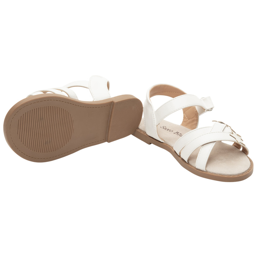 Sandales blanches à étoiles patchées pour fille 