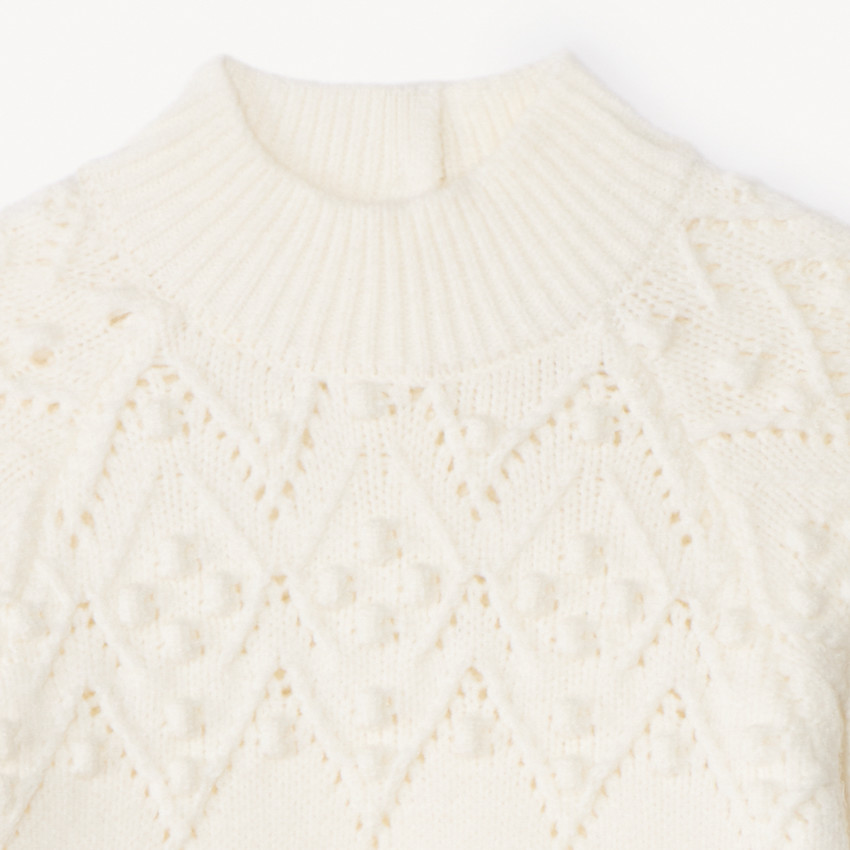 Robe manches longues en tricot uni pour bébé fille 