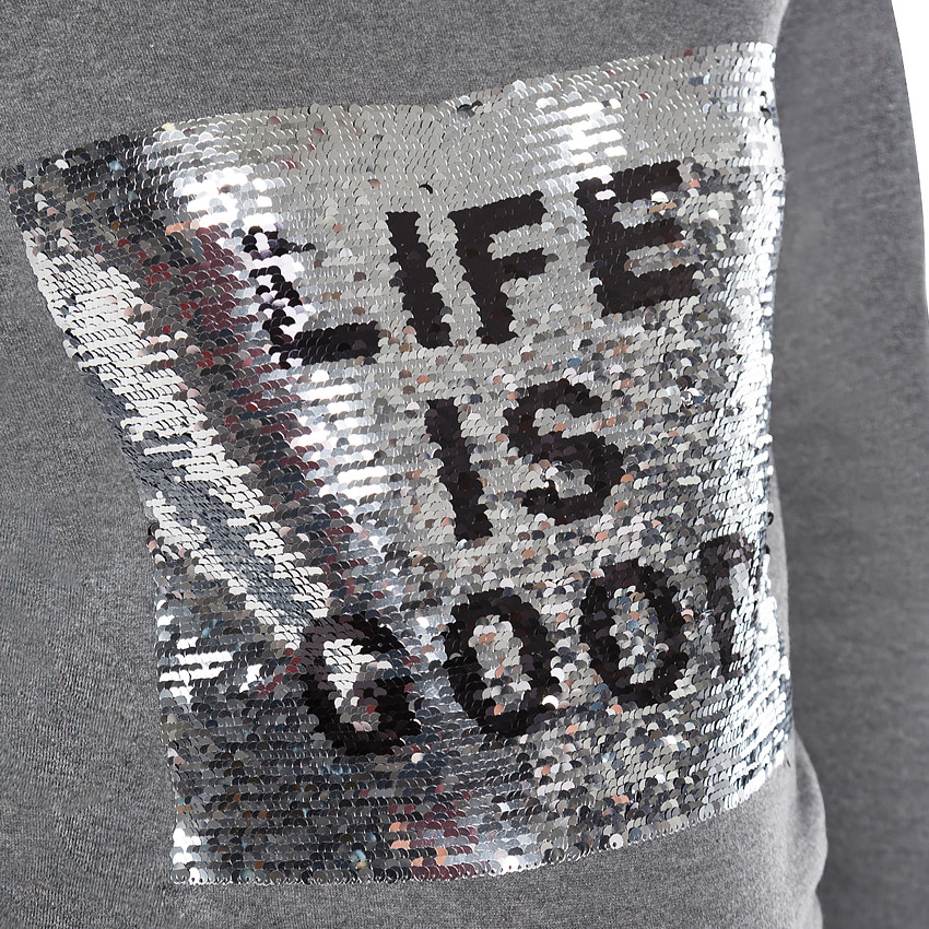 Sweatshirt in fleece voor zwangerschap bericht met pailletten magische 