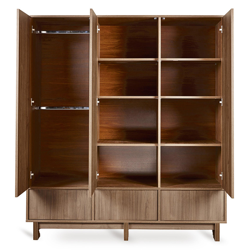 Armoire XL 3 portes Kyo Walnut 