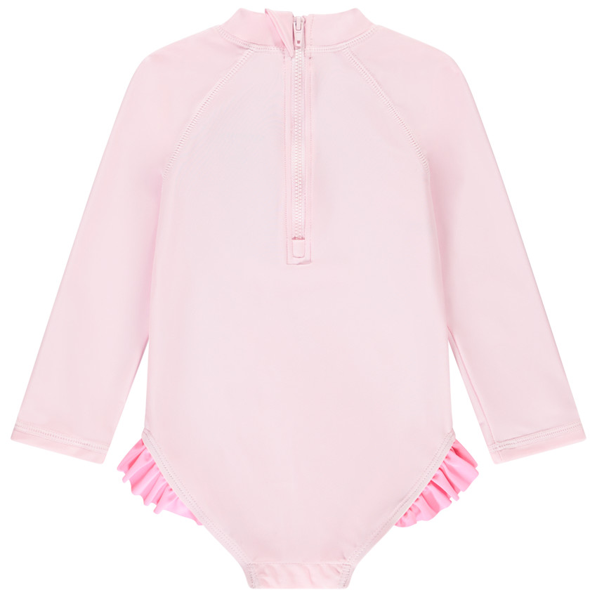 Maillot de bain 1 pièce anti-UV motif flamant rose pour bébé fille 