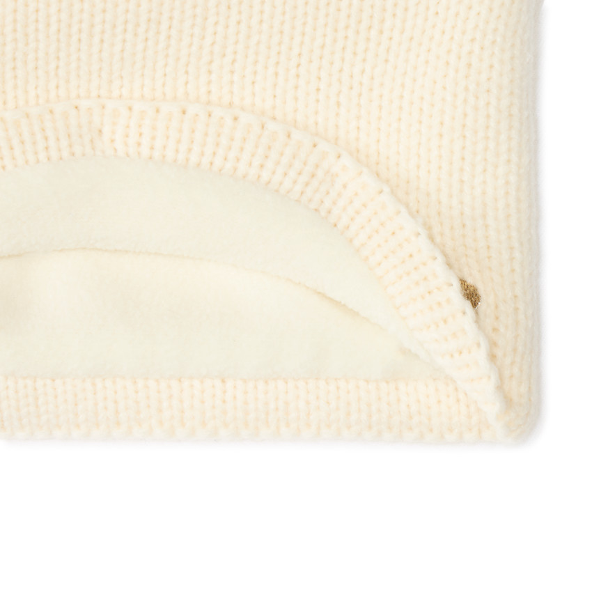 Snood uni en tricot et intérieur polaire avec cœur brodé pour bébé fille 