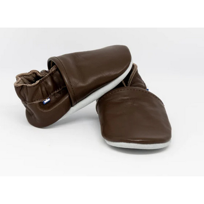 Slofjes Babysoft 0-3M leder Brown 