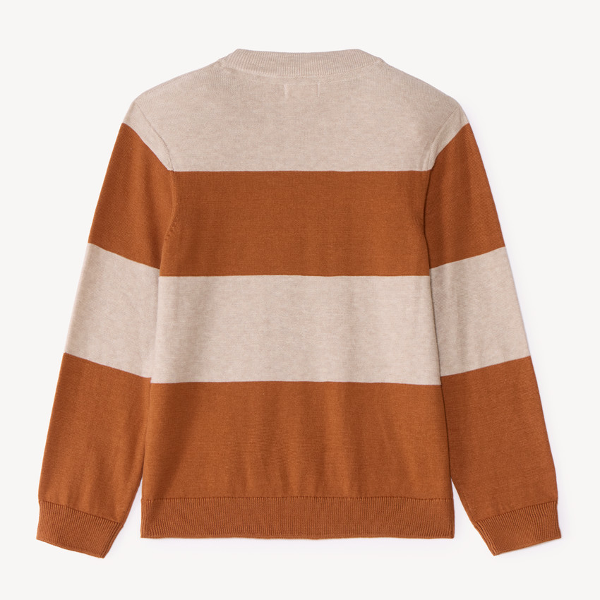 Pull garçon en tricot avec broderie bouclette 