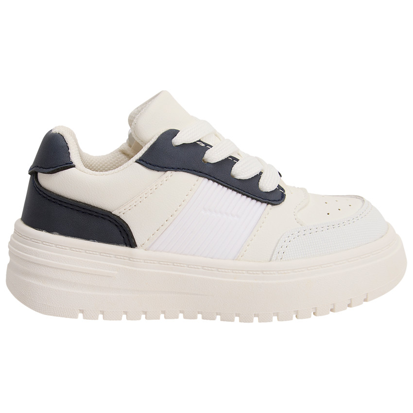 Sneakers met veters en rits + inzetten voor jongen 