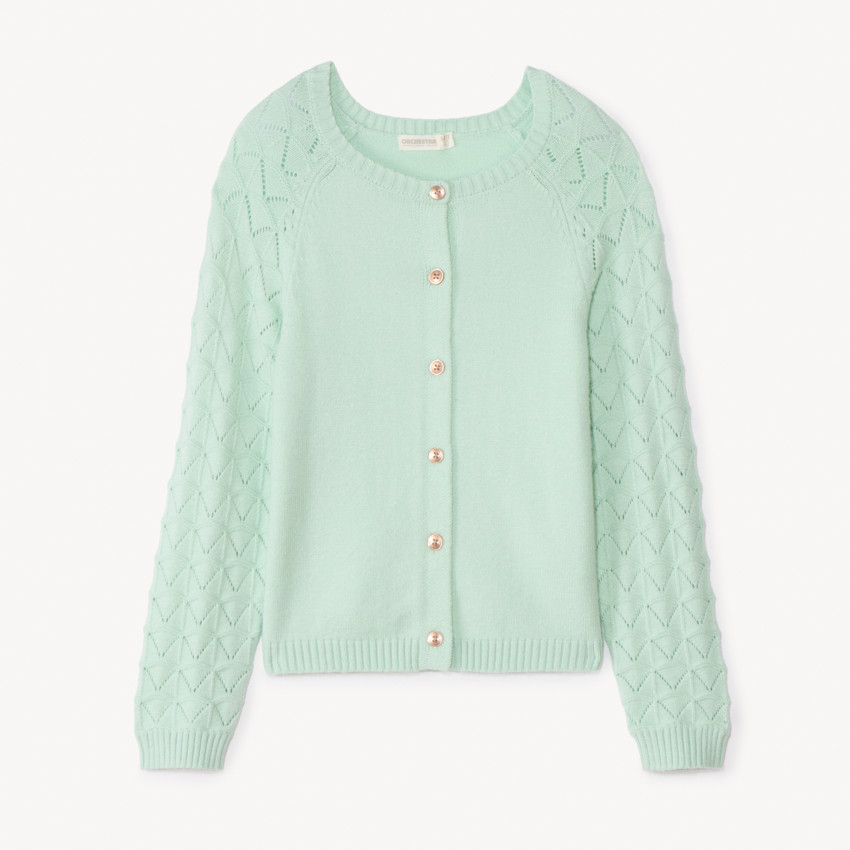 Gehaakte unicolor vest voor meisjes 