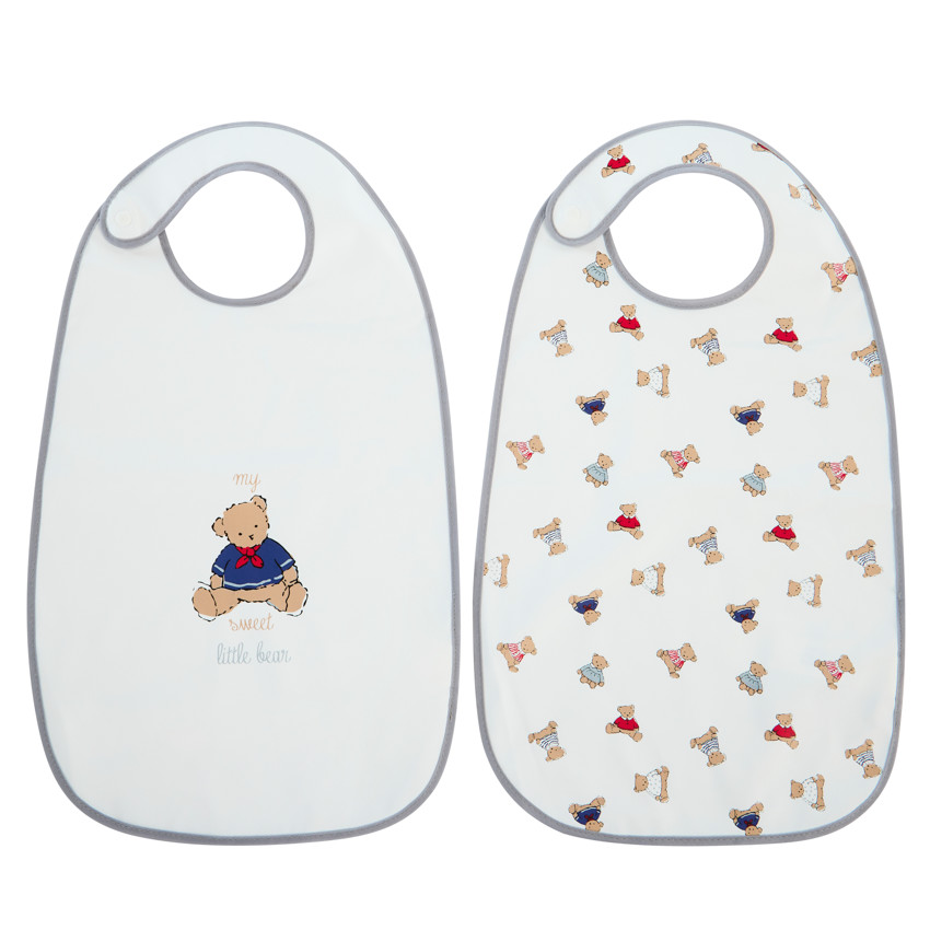 Lot de 2 bavoirs imperméables oursons 