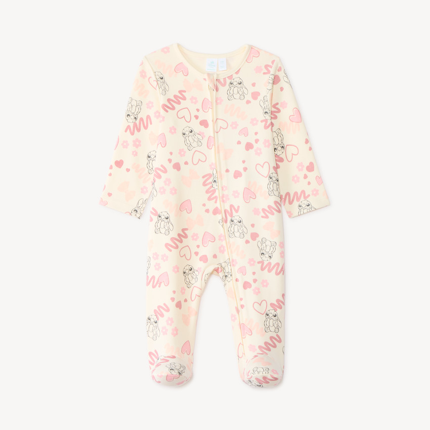Dors-bien en interlock imprimé Stitch Disney pour bébé fille 