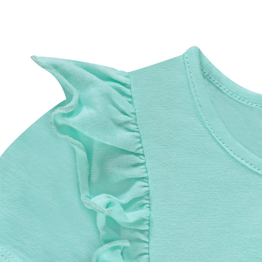 Tee-shirt manches courtes en jersey avec volants 